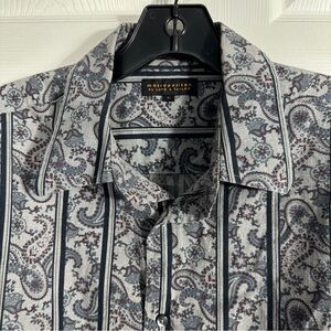 Vintage Metropolitan by Lord & Taylor men's dress shirt, sz L, paisley, fall